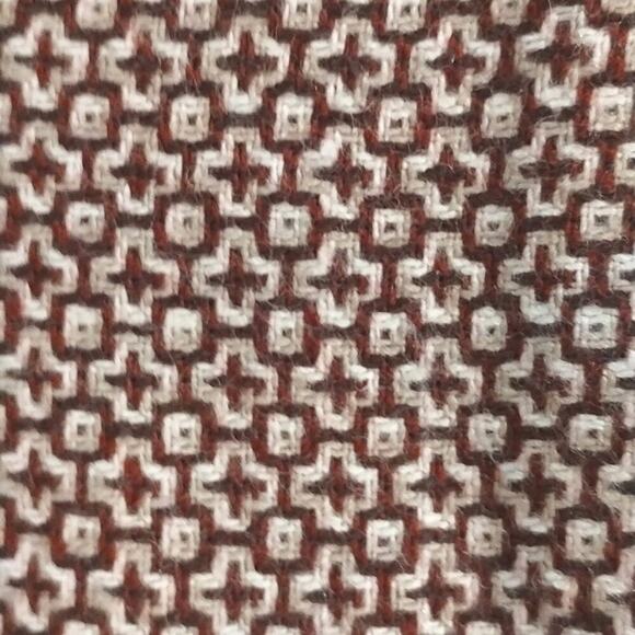 Monroe & Main Tweed Two Button Burgundy Deep Red & Cream Lined Fitted Blazer 8 - Picture 2 of 11